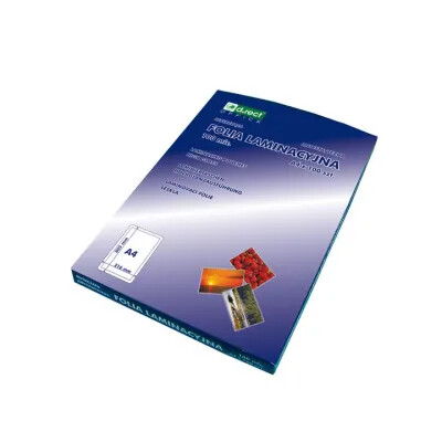 Fólia laminovacia 216x303mm A4 125mic/100ks lesklá D.RECT