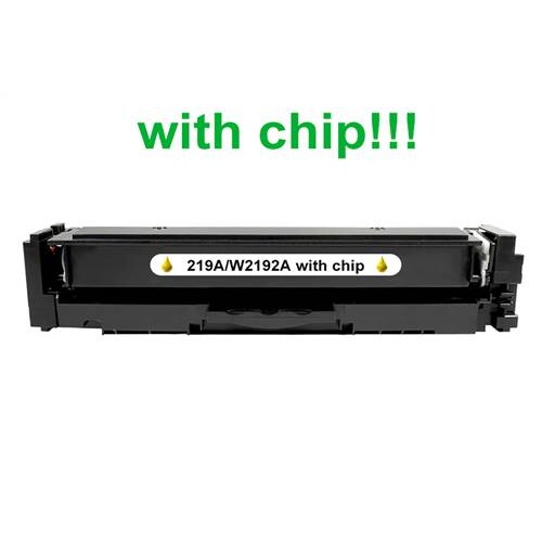 Kompatibilný toner pre HP 219A/W2192A-Plne funkčný čip! Yellow 1200 strán 