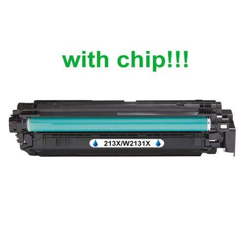 Kompatibilný toner pre HP 213X/W2131X-Plne funkčný čip! Cyan 6000 strán